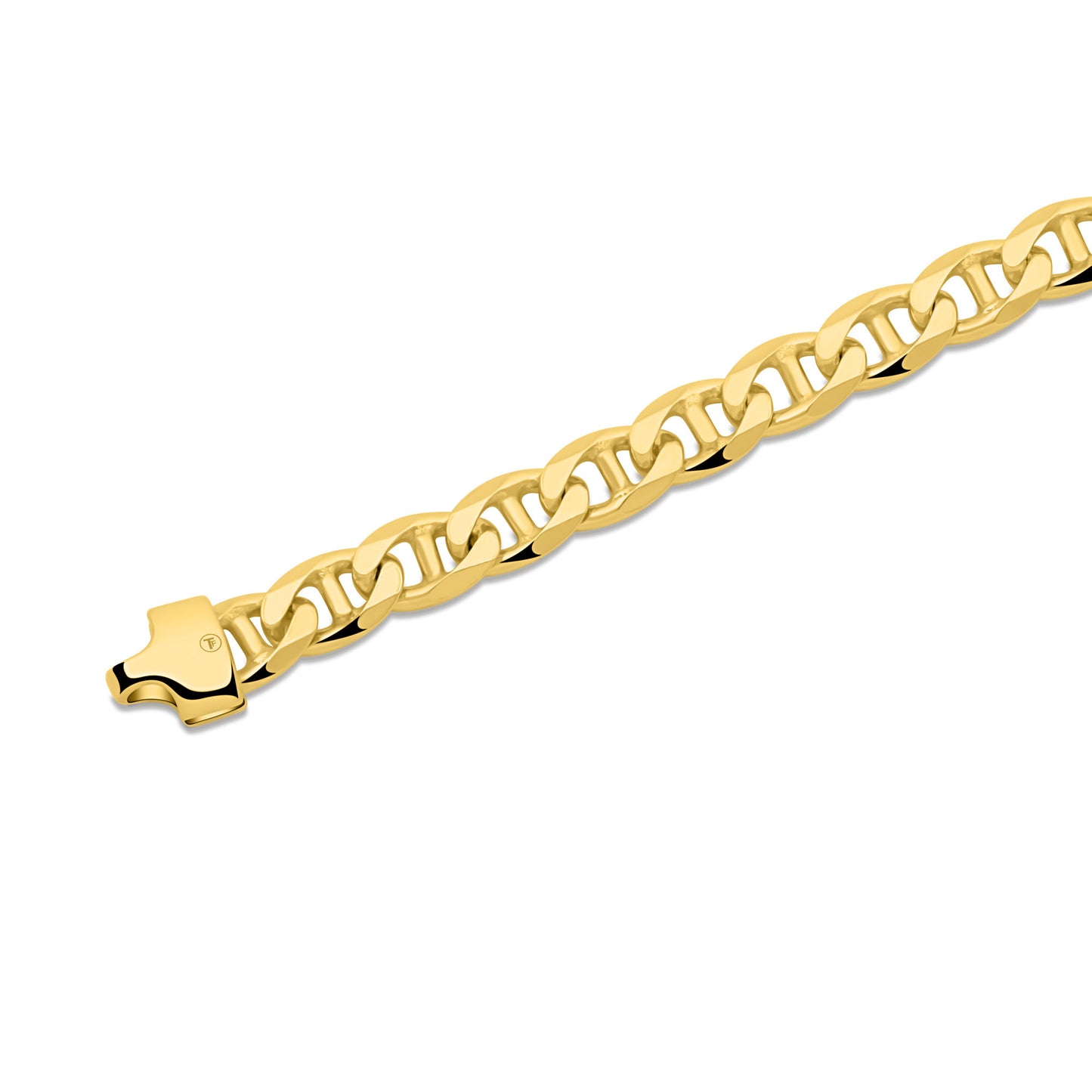 Stegpanzerarmband 4,5 mm 585er Vergoldet