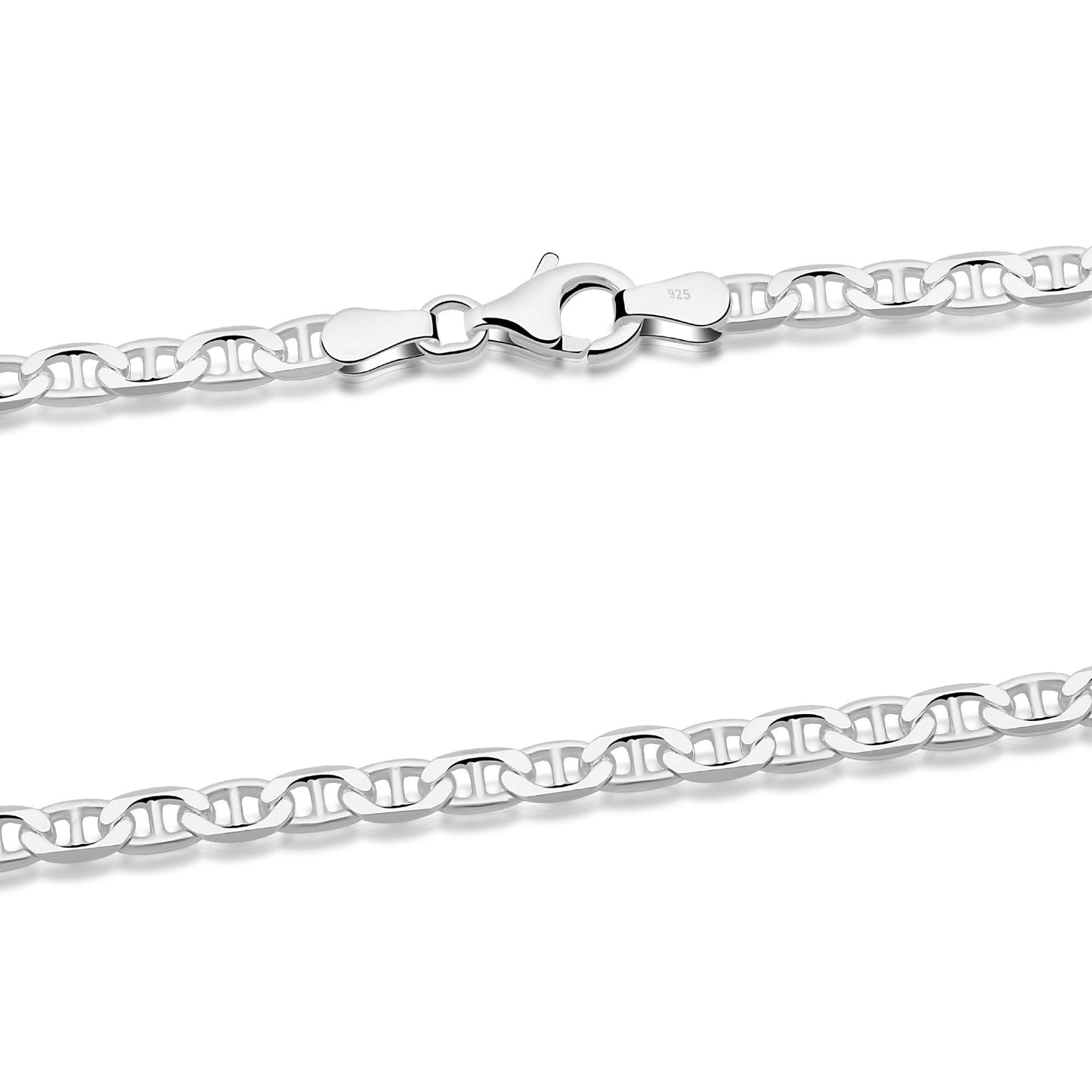 Stegpanzerarmband 3,5 mm 925er Sterling Silber Massiv