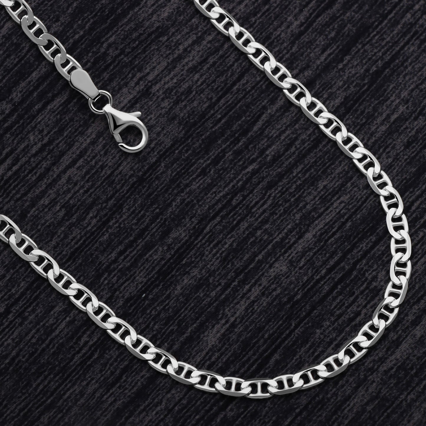 Stegpanzerarmband 3,5 mm 925er Sterling Silber Massiv