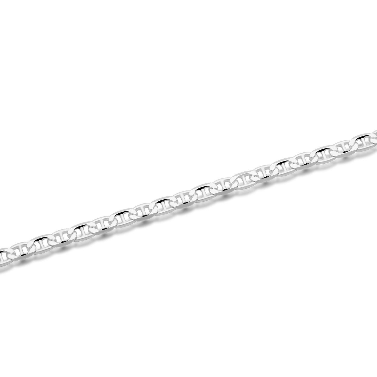 Stegpanzerarmband 3,5 mm 925er Sterling Silber Massiv