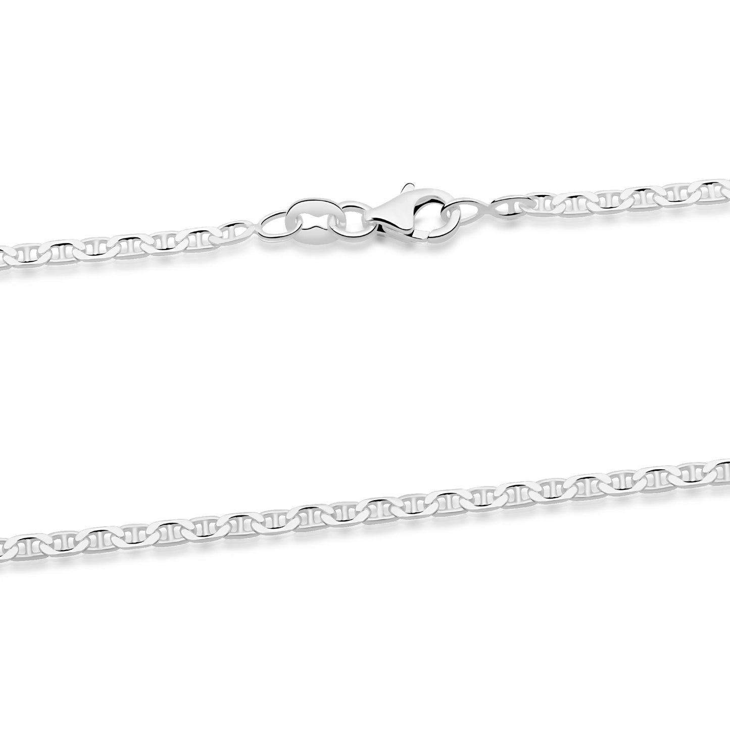 Stegpanzerkette 2 mm 925er Sterling Silber Massiv