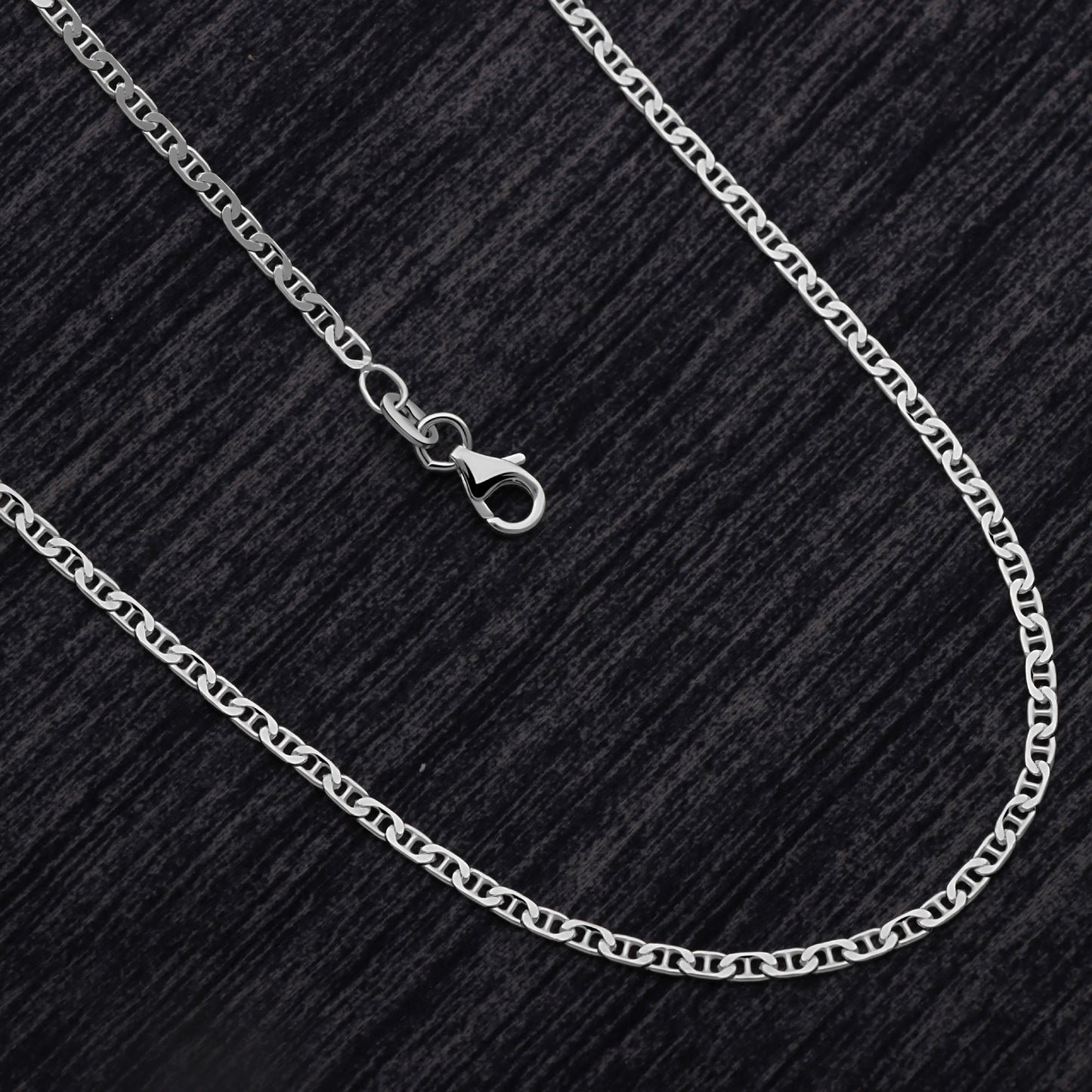 Stegpanzerkette 2 mm 925er Sterling Silber Massiv