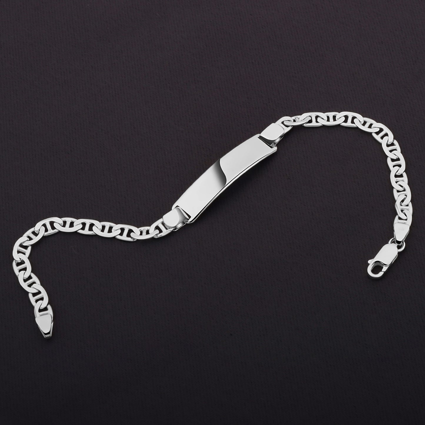 Gravurarmband 8 mm 925er Sterling Silber Massiv