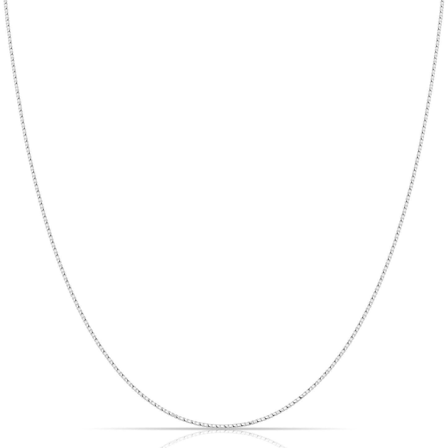 Venezianerkette 0,8 mm Rhodiniert 925er Sterling Silber Massiv