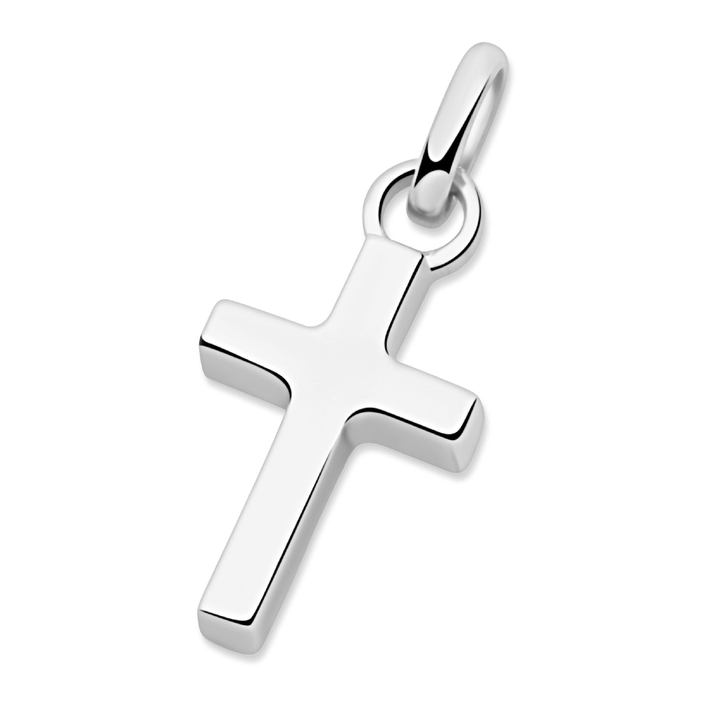 Mini Kreuz Schlicht mit Venezianerkette 925er Sterling Silber Massiv